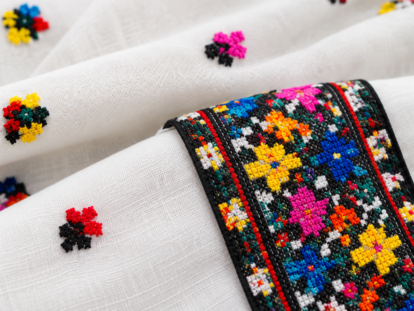 Afghani Uzbeki Shawl Embroidery Detail