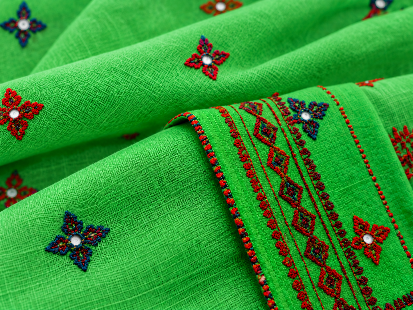 Afghani Uzbeki Shawl Embroidery Detail