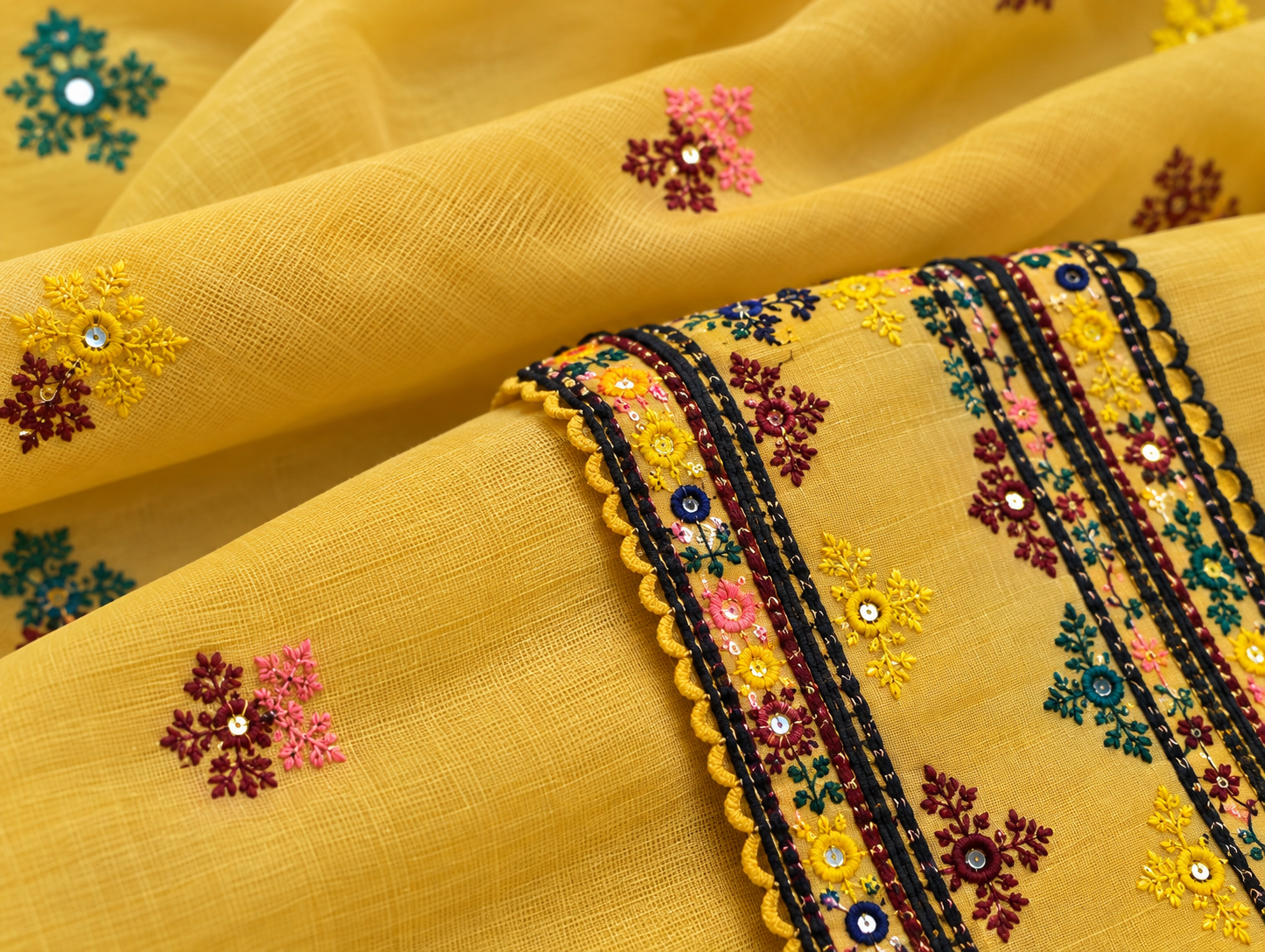 Afghani Uzbeki Shawl Embroidery Detail